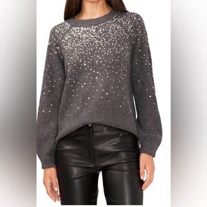 ✨NWT✨ Vince Camuto Mademoiselle Crewneck Sweater, Sizes XS, S, Heather Grey